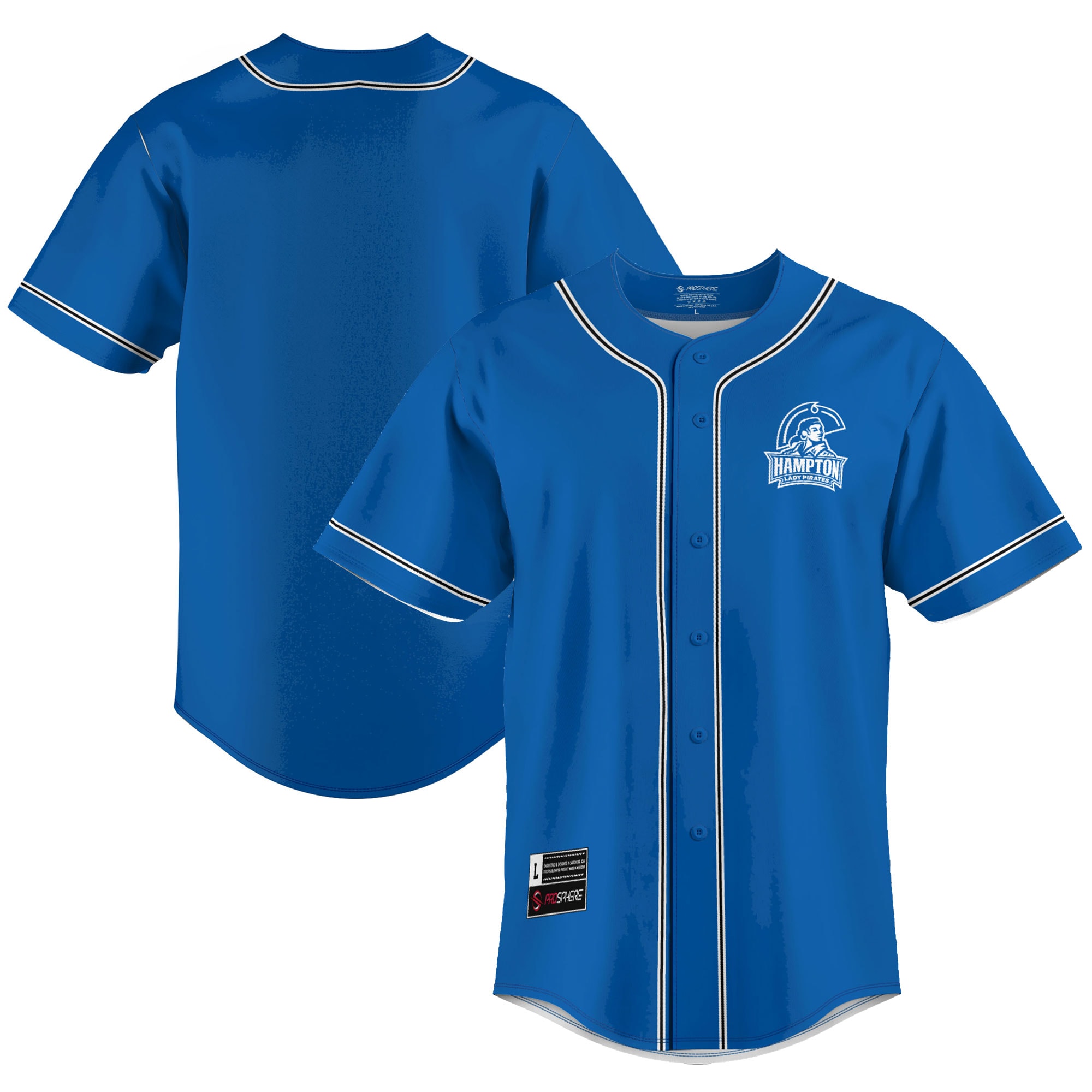 [NJP] Women's Hampton Pirates GameDay Greats Lightweight Baseball Jersey - Blue