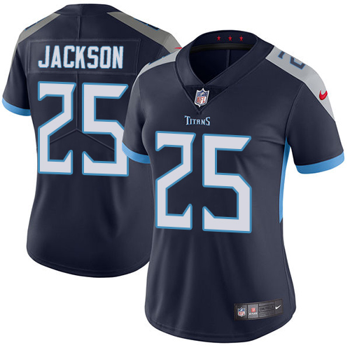 Authentic NFL T T Titans #25 Adoree＊ Jackson Navy Limited Jersey