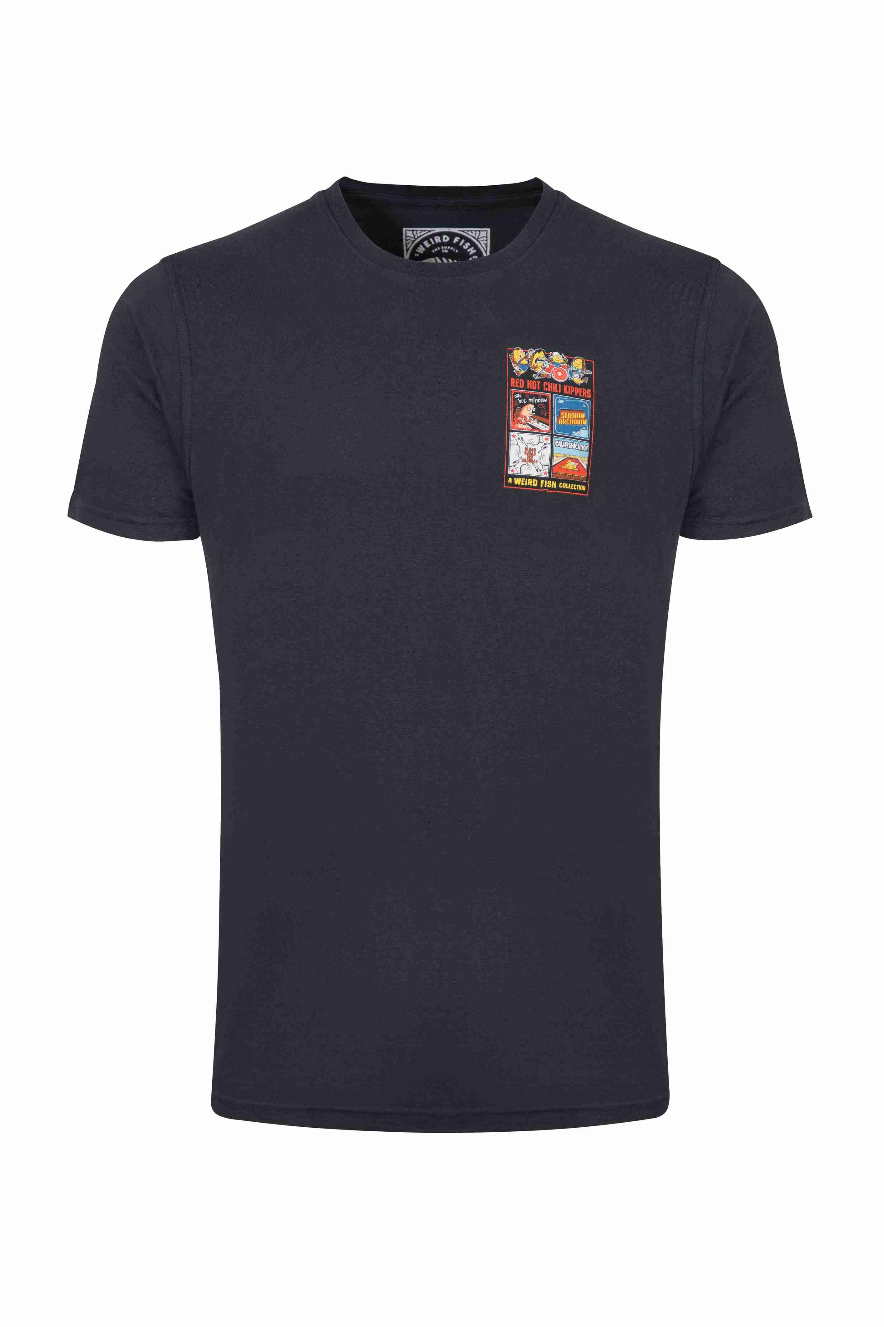 Chili Kippers Back Print Artist T-Shirt Black