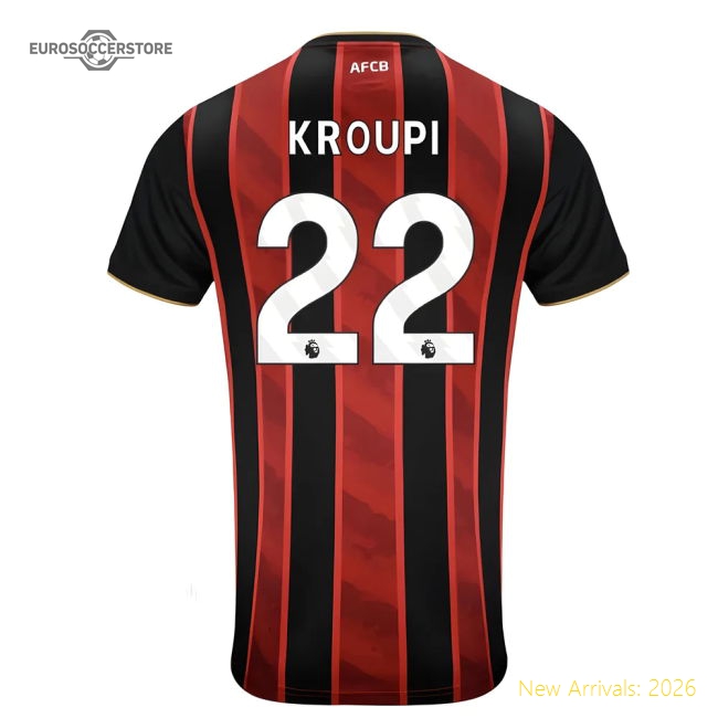 Official 2025-2026 Bournemouth Home Shirt (kroupi 22) - Premium