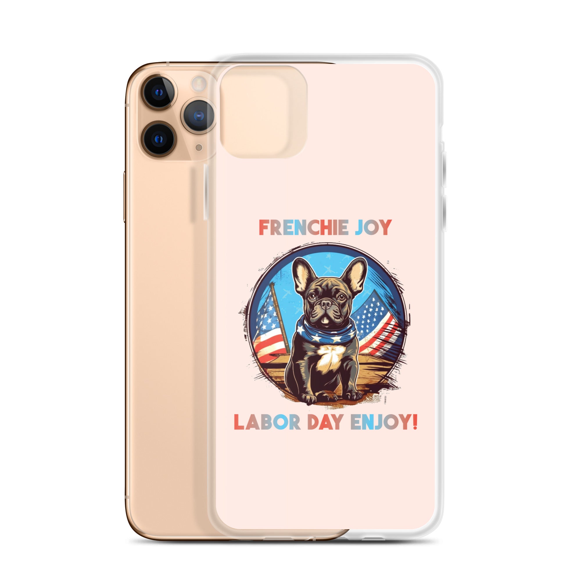 Cozy Frenchie Joy - Clear Case For Iphone® for French Bulldog Lovers
