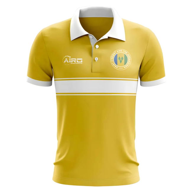 Elite Saint Vincent And The Grenadines Concept Stripe Polo Shirt