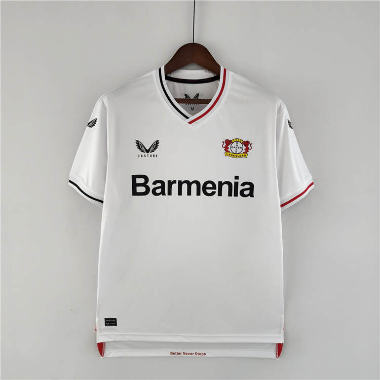 Quick Dry Bayer Leverkusen 2223 Away White Soccer Jersey Football