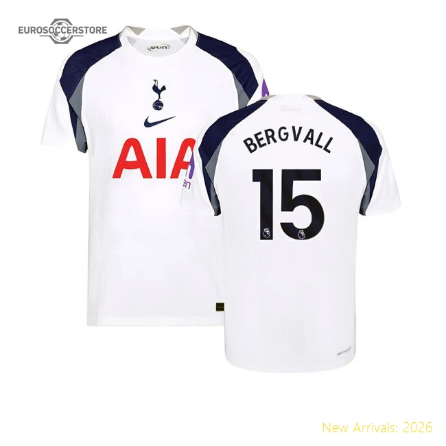 Official 2025-2026 Tottenham Hotspur Authentic Home Shirt (bergvall
