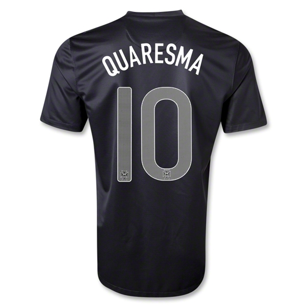 2013 Portugal 10 QUARESMA Away Black Shirt - Official Replica 4648