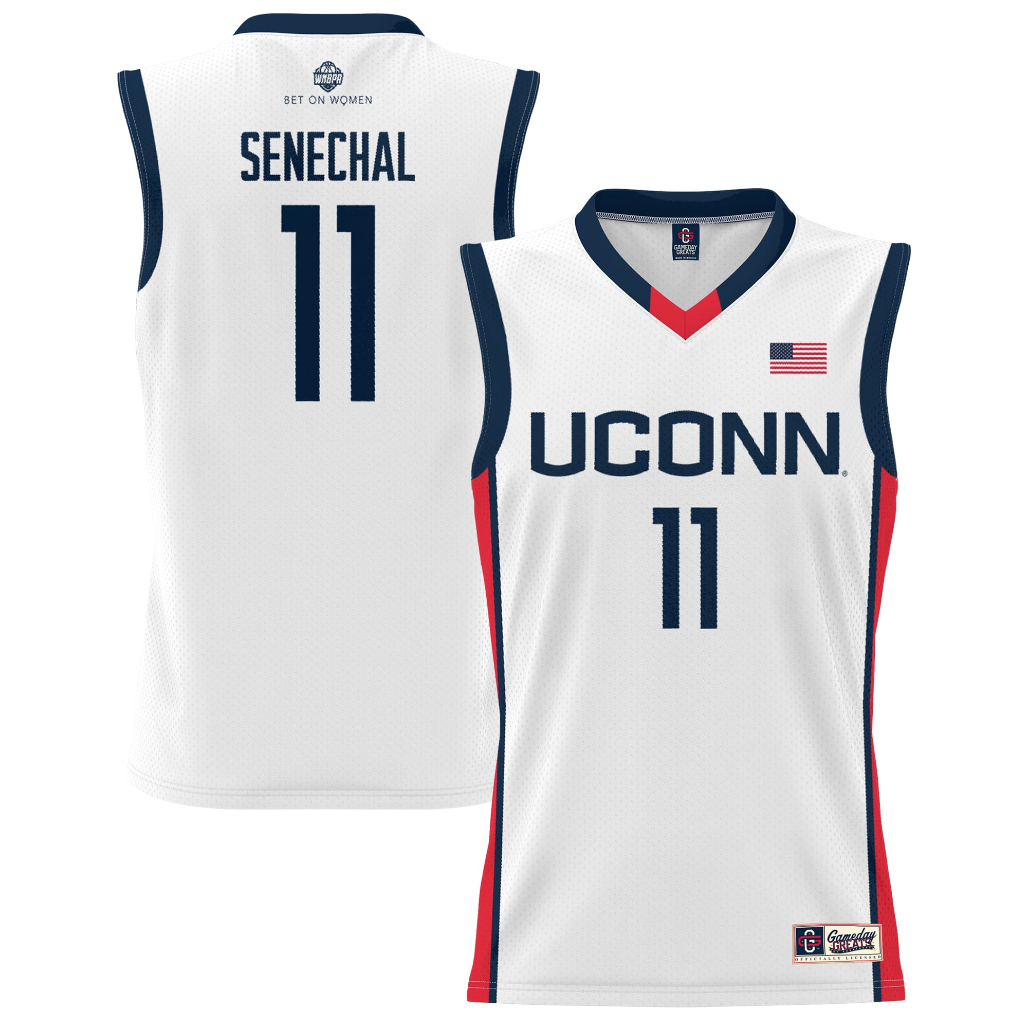 Lou Lopez-Senechal UConn Huskies GameDay Greats Unisex Lightweight Basketball Alumni Jersey - White