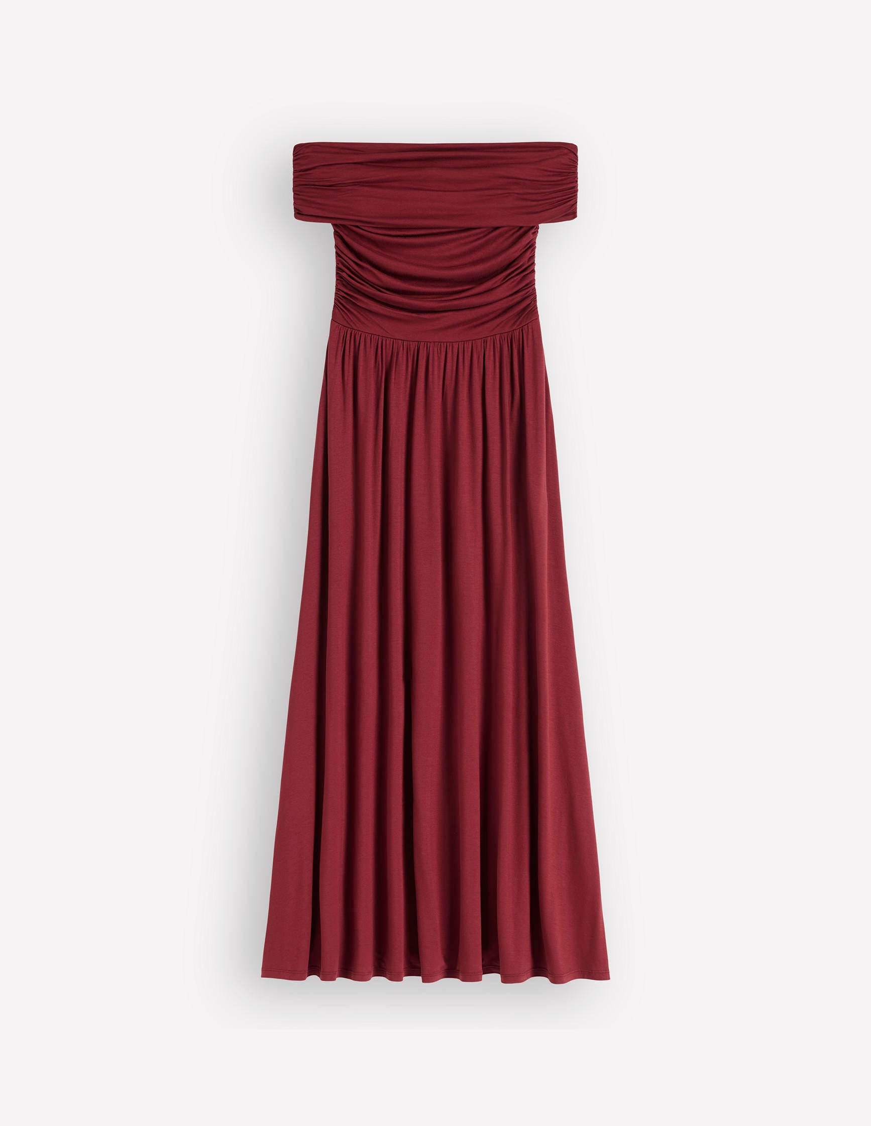 Ruched Bardot Jersey Dress