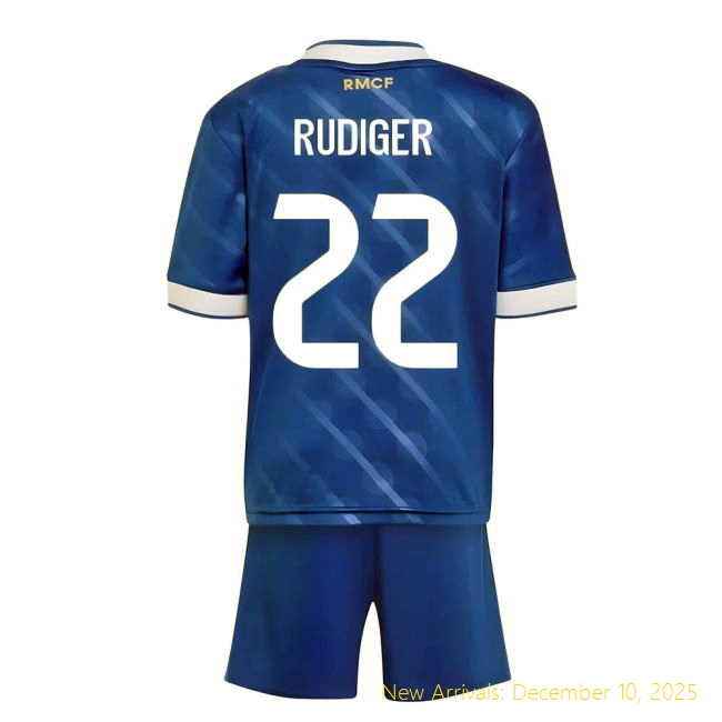 2025-2026 Real Madrid RM Professional Third Youth Kit (Rudiger 22)