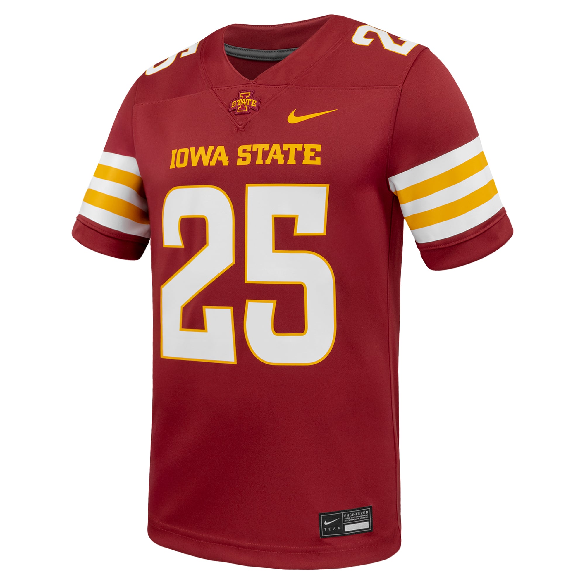 Men's #24 Cardinal Iowa State Cyclones Game Football Jersey