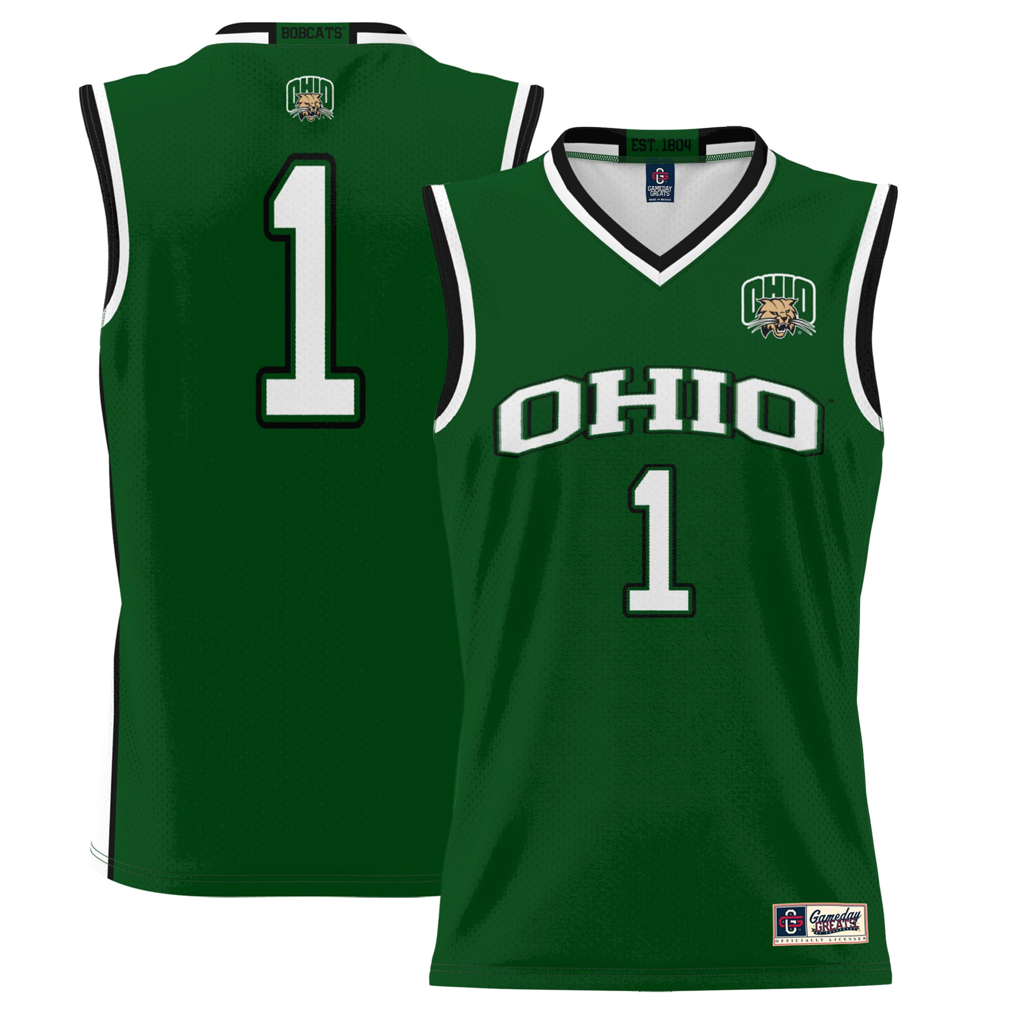 [NJP] Youth Ohio Bobcats GameDay Greats Lightweight Basketball Jersey - Green