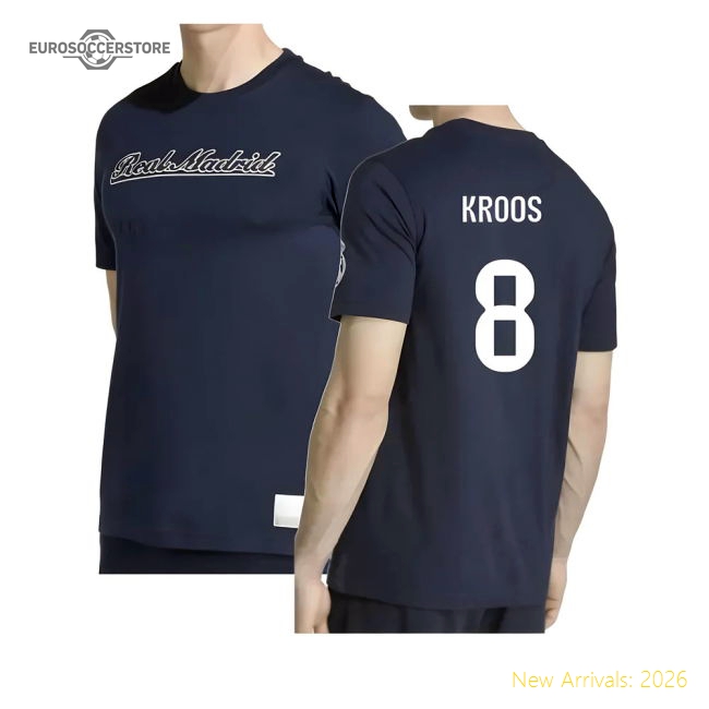 Luxury 2025-2026 Real Madrid Us Tee (navy) (kroos 8) - Pass Master