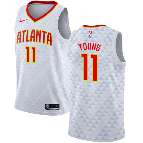 Hawks Trae Y. #11 Official 2024 Icon NBA Swingman Jersey White