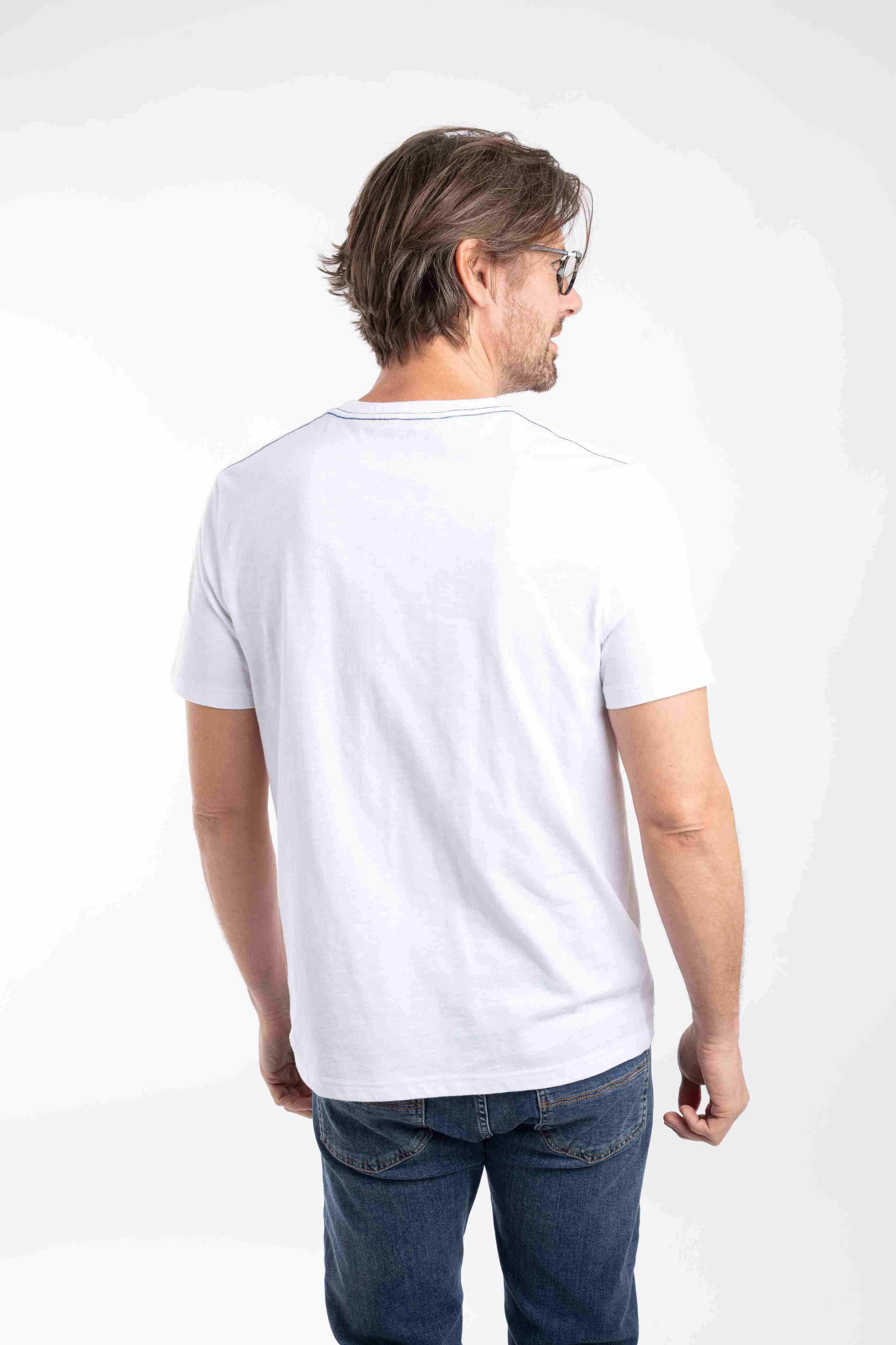 Fishmonger Front Print Graphic T-Shirt White