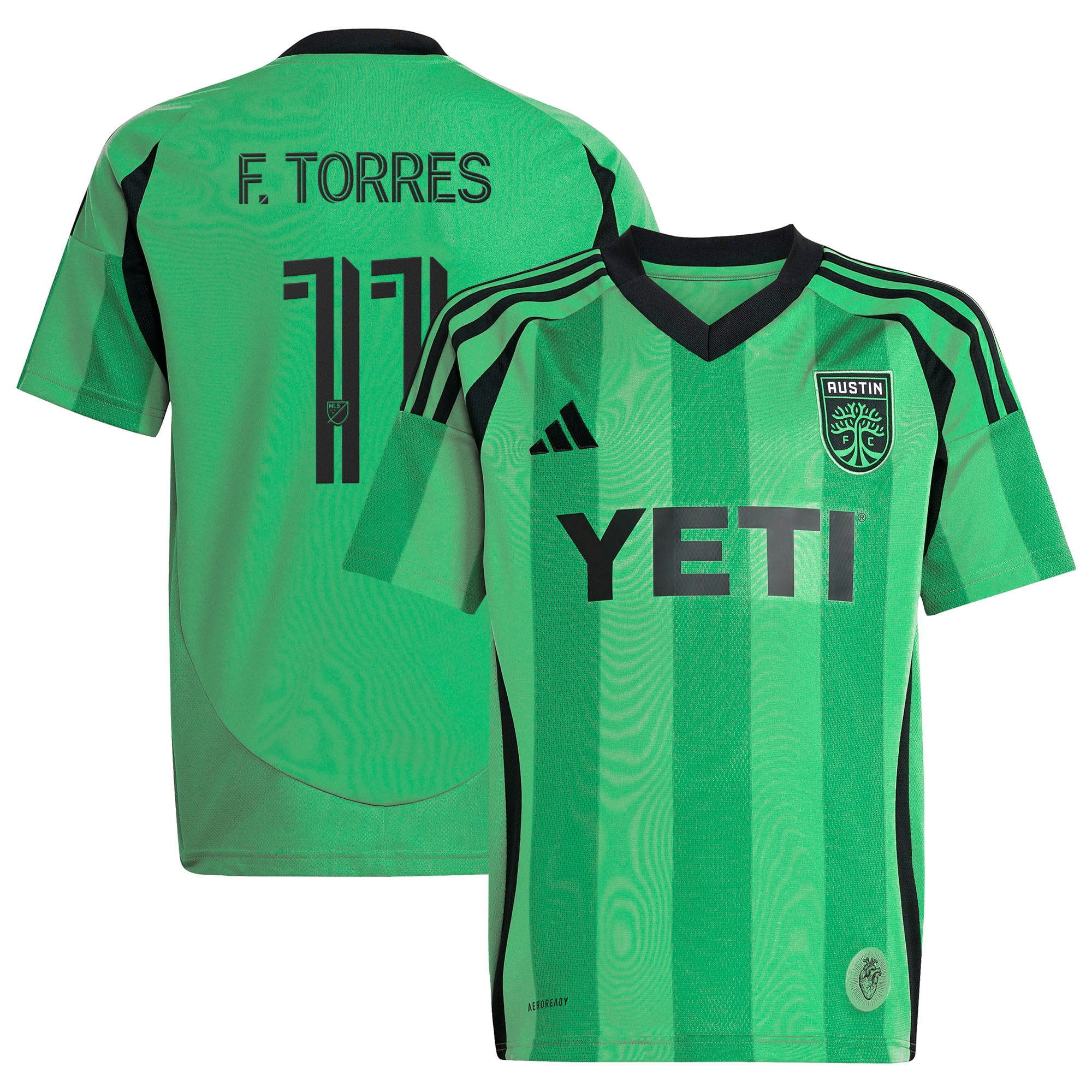[SJH] Facundo Torres Austin FC Youth 2025 The Heartbeat Kit Replica Jersey - Green