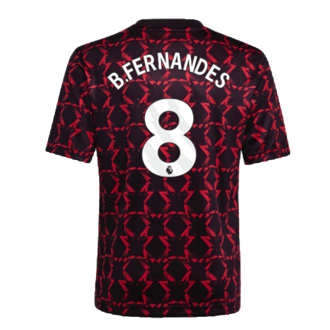 2024-2025 Man Utd Pre-Match Kit (Black) - Kids (B.Fernandes 8)