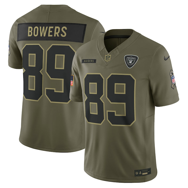 None Brock Bowers Record-Breaker LV Raiders Elite Jersey Game Day Wear