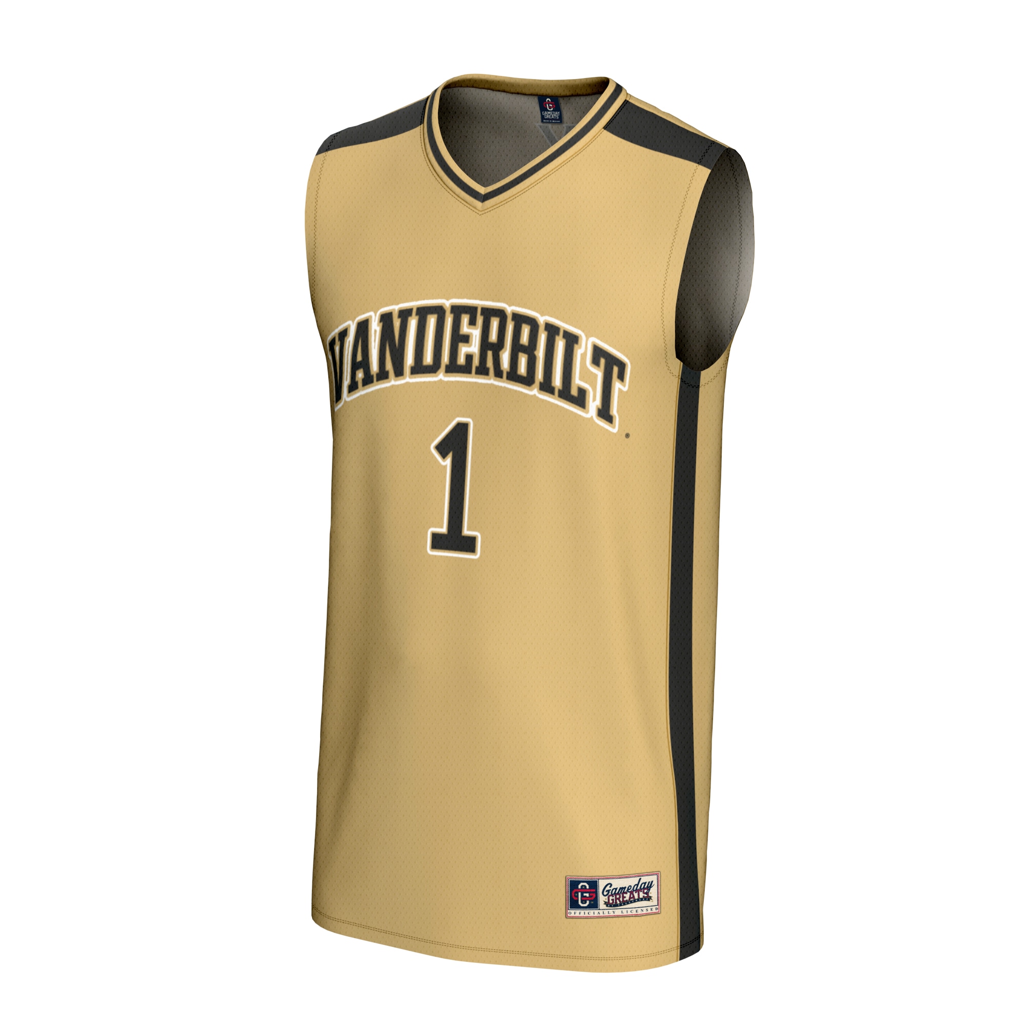 [DDG] Vanderbilt Commodores GameDay Greats Unisex Lightweight Collegiate Basketball Fashion Jersey - Gold
