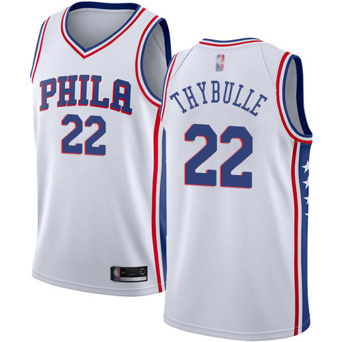 White Nike Philadelphia 76ers #22 76ers Jersey - Polyester