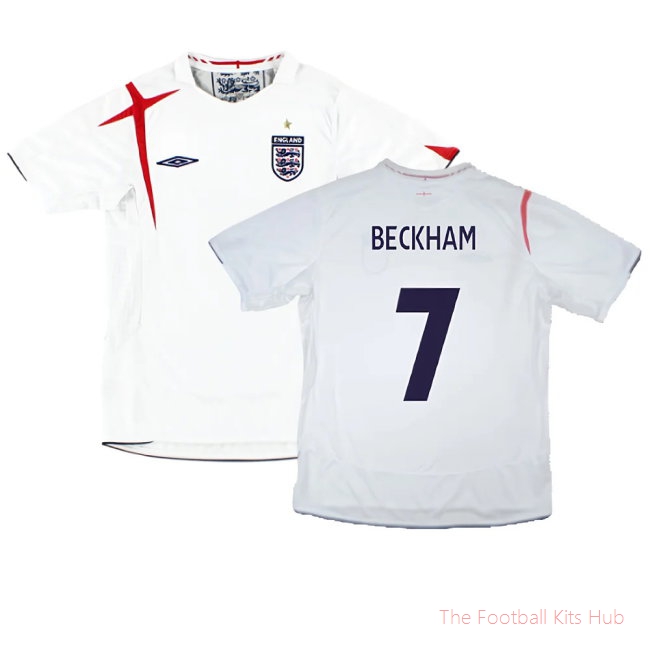 England 2006-08 Home Shirt (XL) (Excellent) (BECKHAM 7)