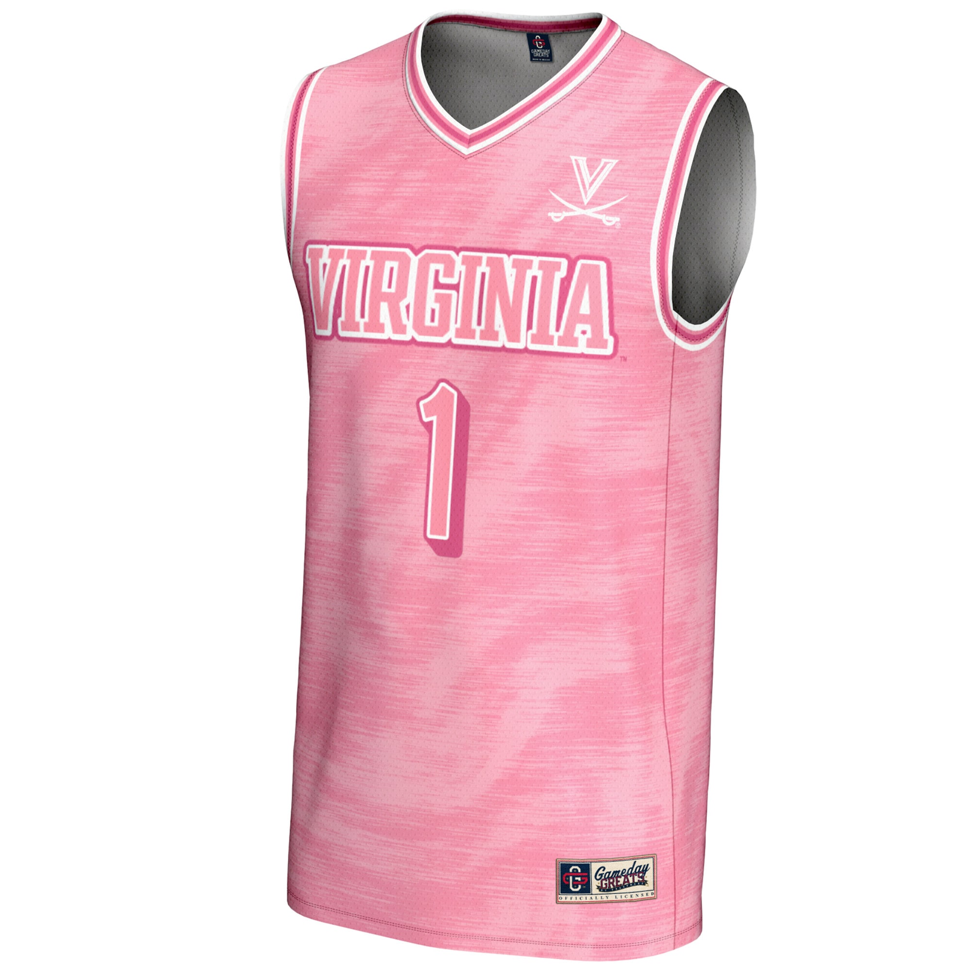 [DDG] Virginia Cavaliers GameDay Greats Unisex Lightweight Basketball Jersey - Pink