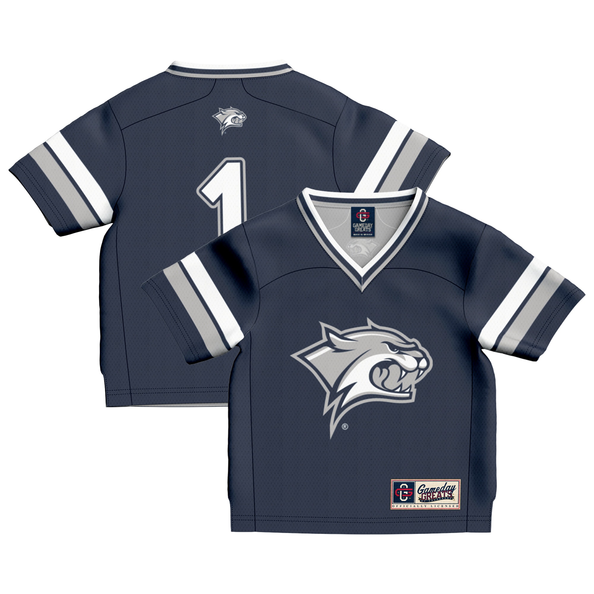 #1 New Hampshire Wildcats GameDay Greats Toddler Collegiate Football Fashion 2026/2027 Football Jersey - Navy