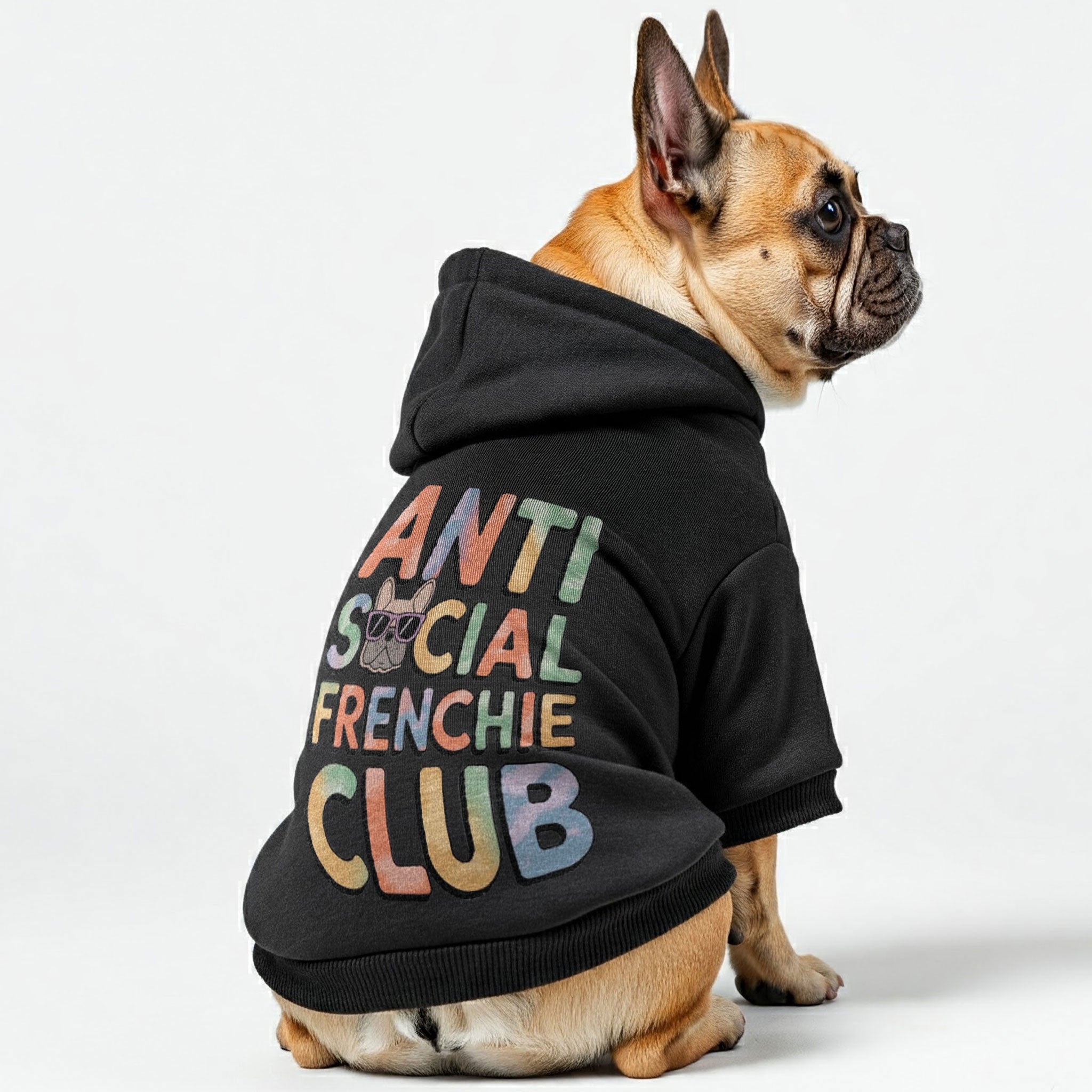 Fashion-Forward Anti Social - Personalized French Bulldog Hoodies Wit...