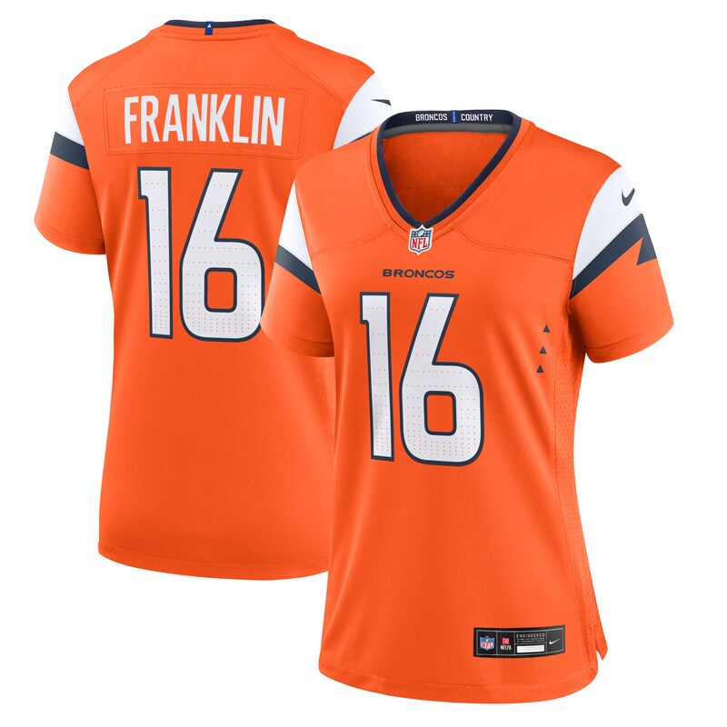 None Troy Franklin Champion DEN Broncos Premium Material Jersey