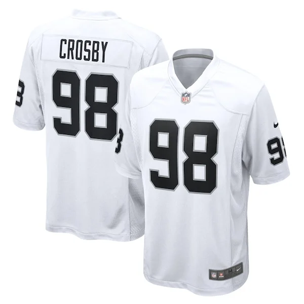 None Maxx Crosby Game Jersey - White | NFL Player Jersey | NFL Footbal