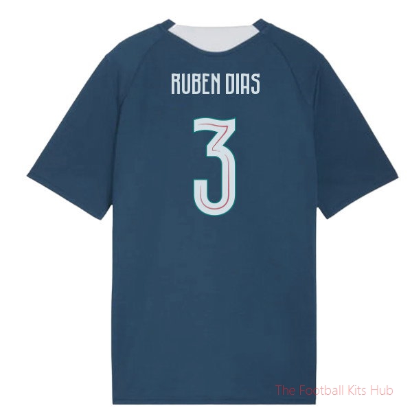 [EFS] 2026/27 Portugal Training Jersey (Ocean Tropic) - Kids (Ruben Dias 3)