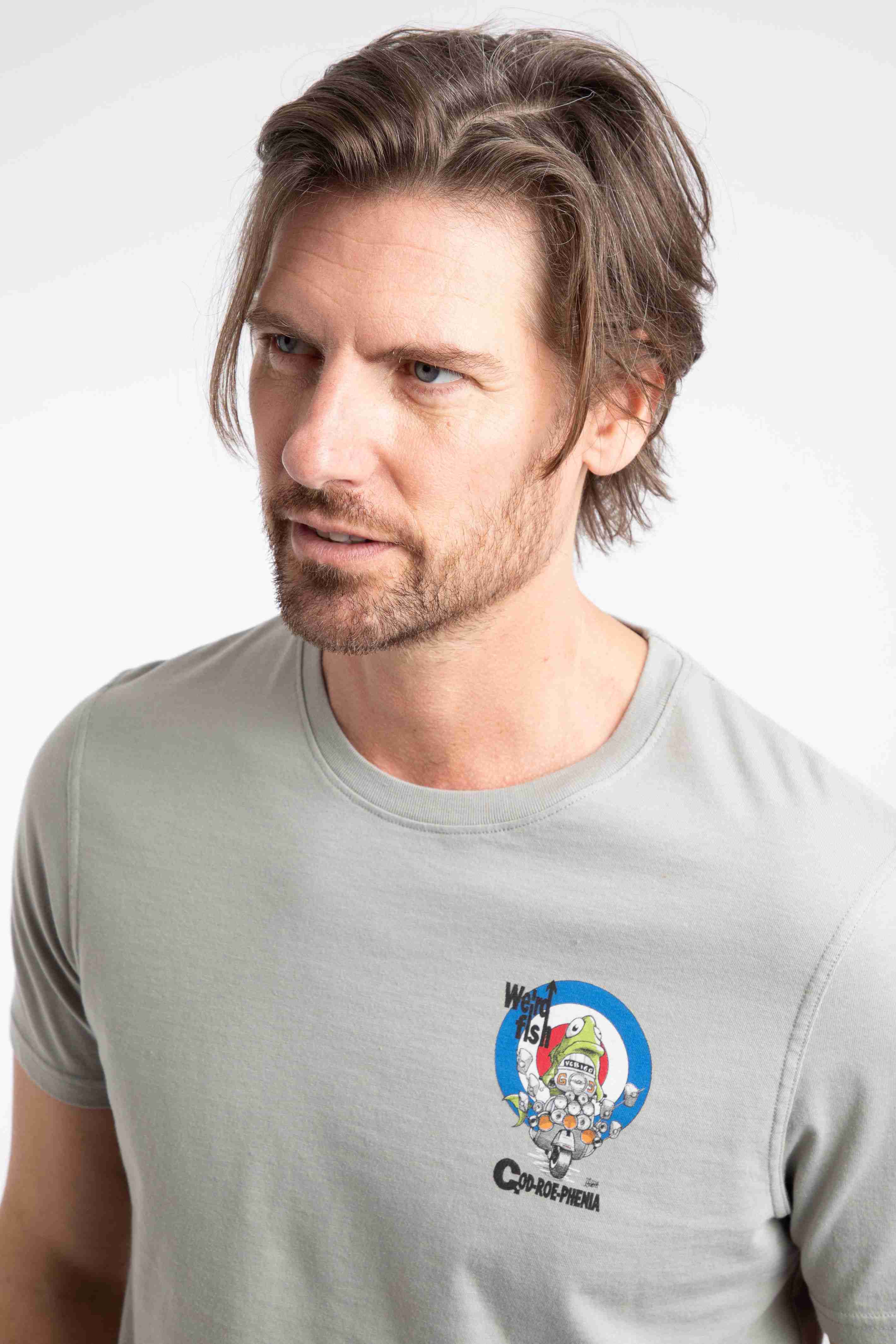Codroephenia Back Print Artist T-Shirt Limestone