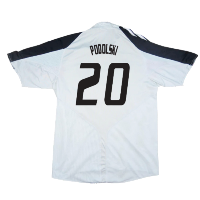 Podolski 20 Original Replica Germany Home Supporter Shirt for Adults