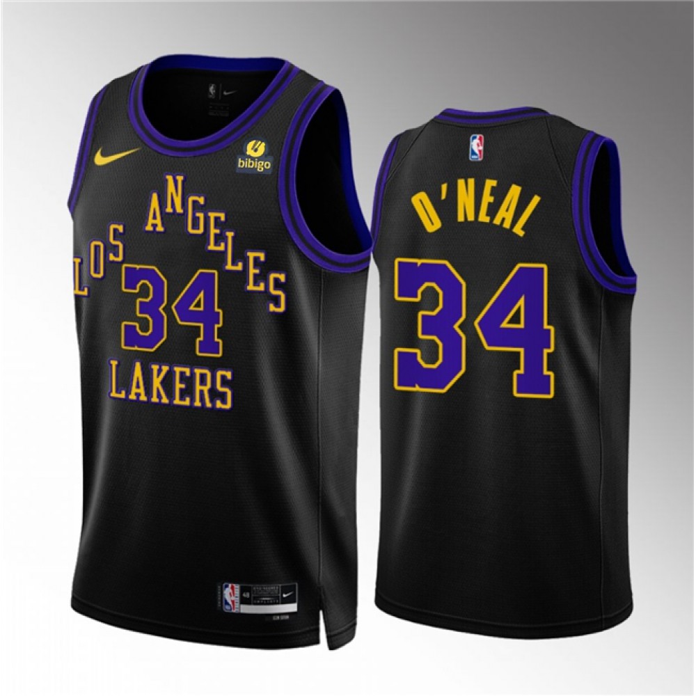 34 Los Angeles Lakers Jersey Black - City Edition - Must-Have Jersey