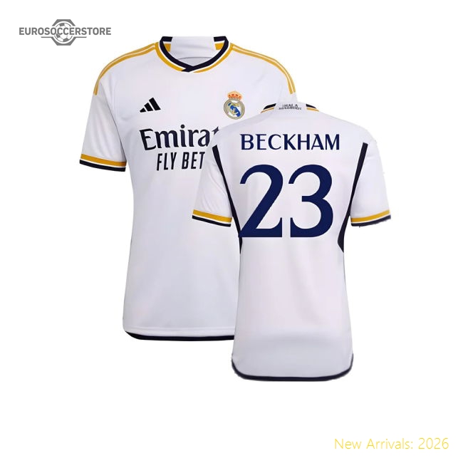 Fan-Favorite 2023-2024 Real Madrid Home Shirt (Beckham 23)