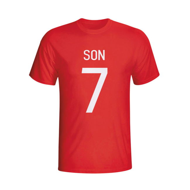 Tournament-Edition Son Heung-Min South Korea Hero T-Shirt (Red) - Kids