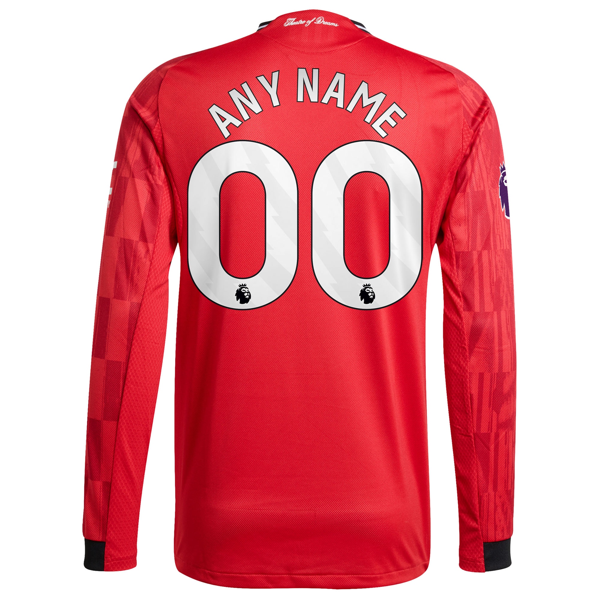 [JED] Manchester United Home 2025/26 Custom Authentic Long Sleeve Jersey - Red