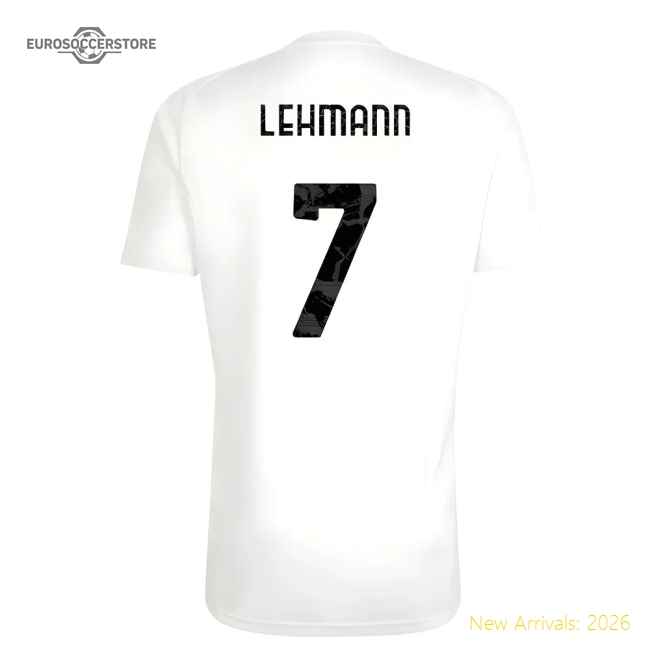 2025-2026 Juventus Training Tee (White) (Lehmann 7) Fan Edition