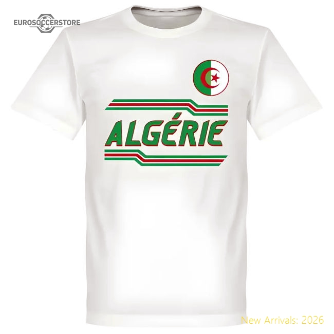 Top-grade Algeria National Team Team T-shirt - White - Match Quality