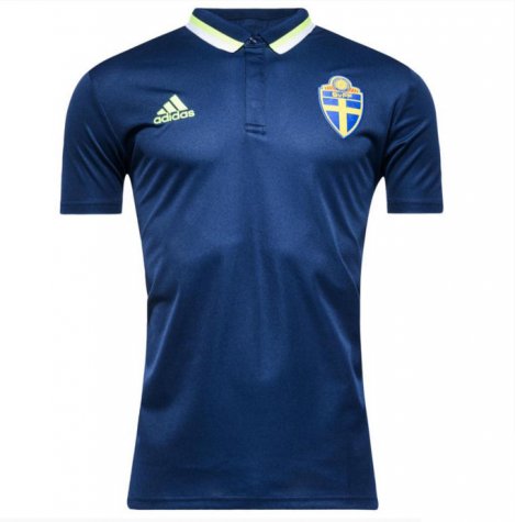 Official Premium Quality Sweden 2016 Navy Core Polo Shirt