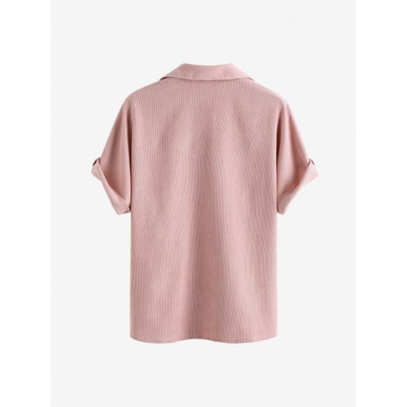 Corduroy Pocket Short Sleeve Shirt VN7377