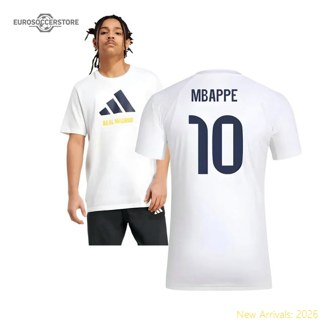 Top-grade 2025-2026 Real Madrid Seasonal Graphic Tee (white) (mbapp