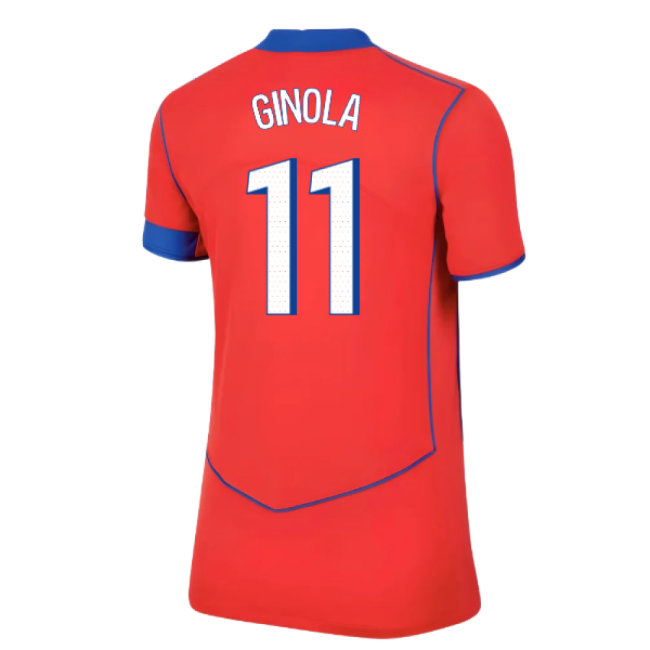 Ginola 11 Unique Limited Quality PSG Third Collector Jersey (Womens)