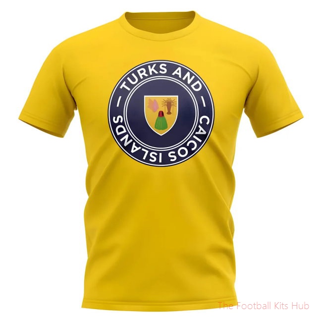 Turks and Caicos Football Badge T-Shirt (Yellow)