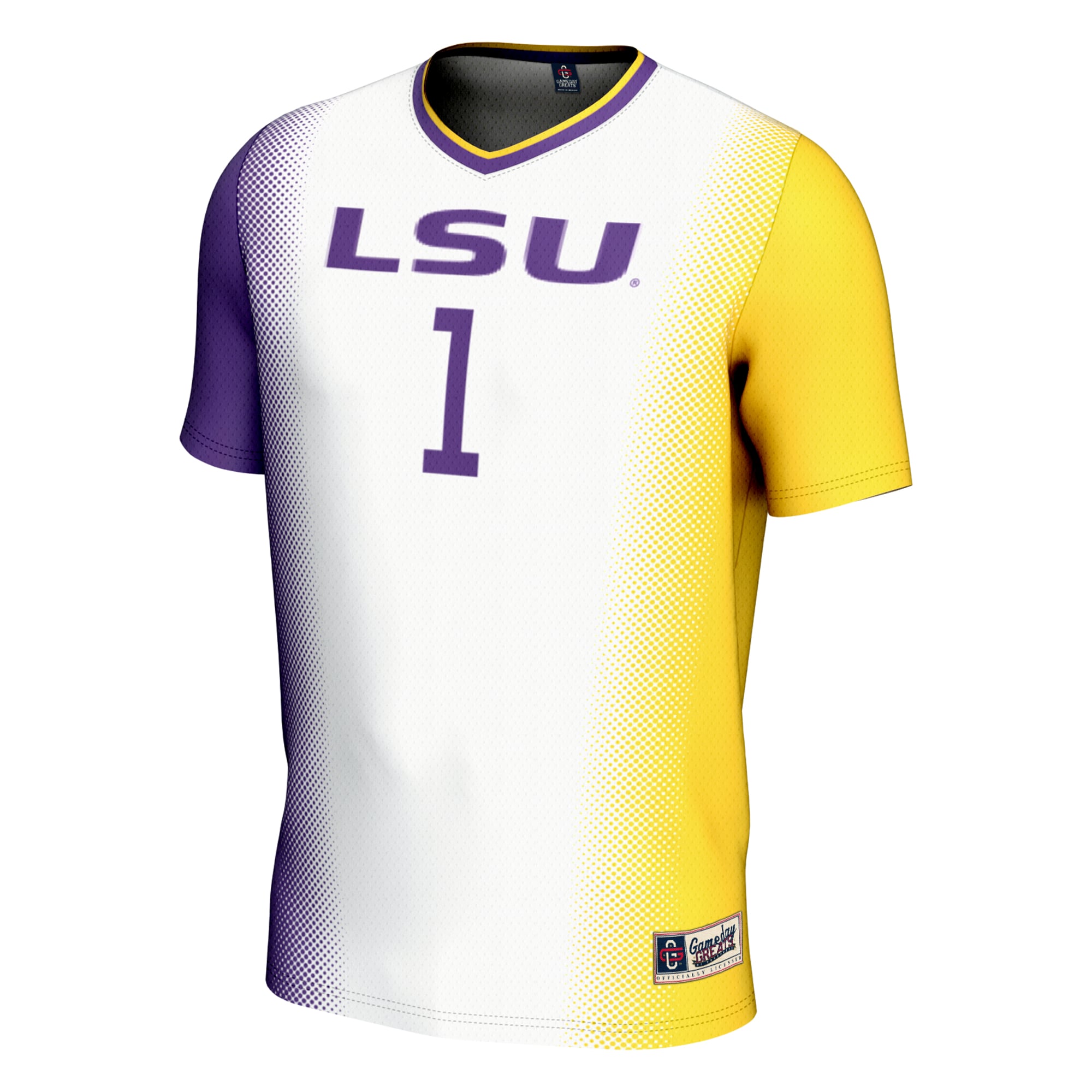 #1 LSU Tigers GameDay Greats Youth Lightweight Women's Soccer Jersey - White