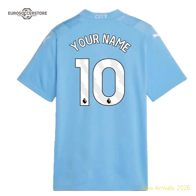 Manchester City 2024-25 Home Fan Version For Kids Name) Football Shirt