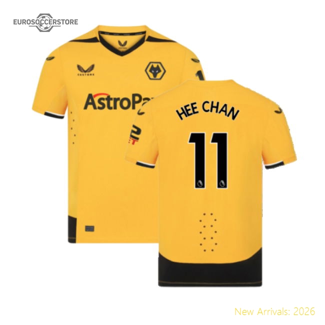 Wolves Home Pro Kit 2022-2023 Match Day Jersey Stadium Approved