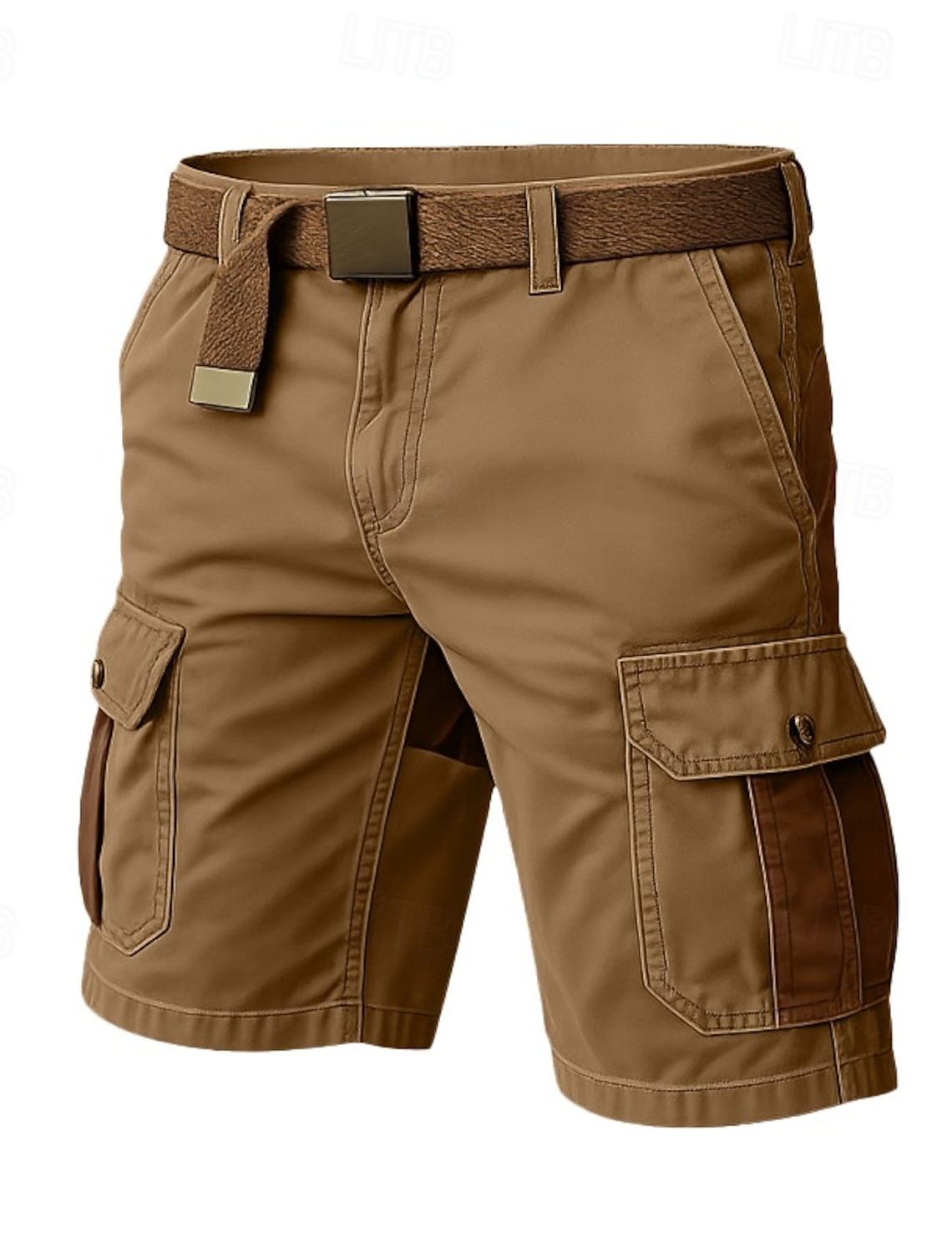 Men's Tactical Cargo Shorts Casual Pocket Elastic Waist Plain Knee #2