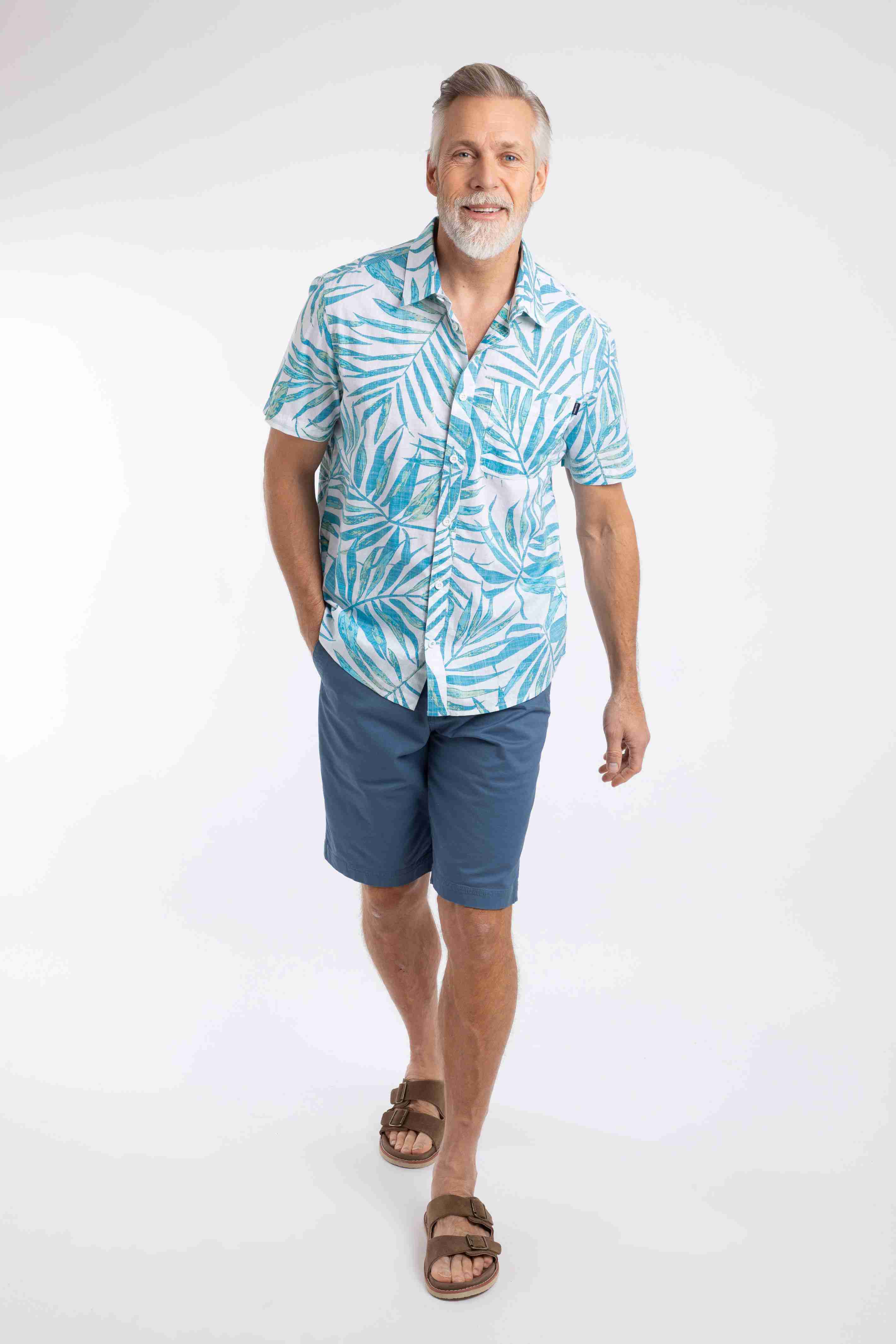 Faraway Short Sleeve Printed Shirt White