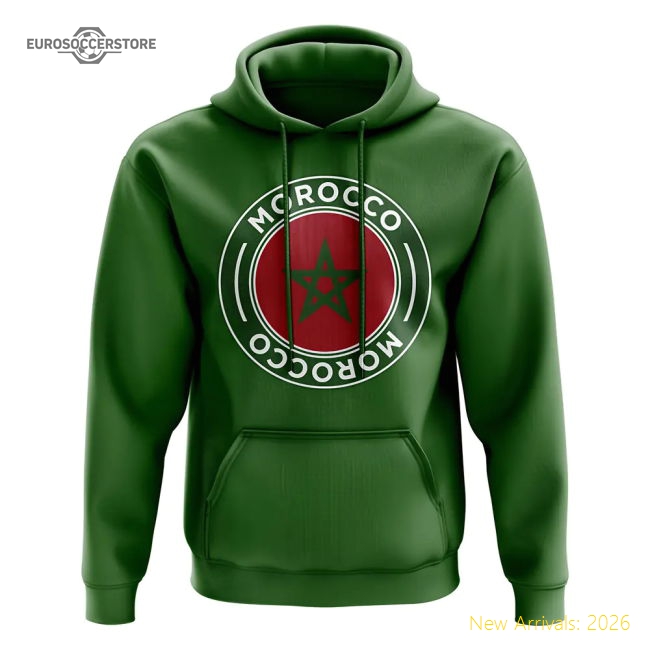 Morocco National Team Football Badge Hoodie (green) - Official Design