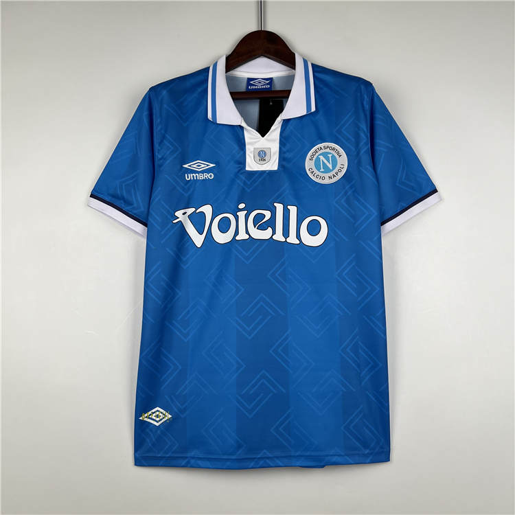 9394 Napoli Retro Football Shirt Home Blue Soccer Shirt - Official