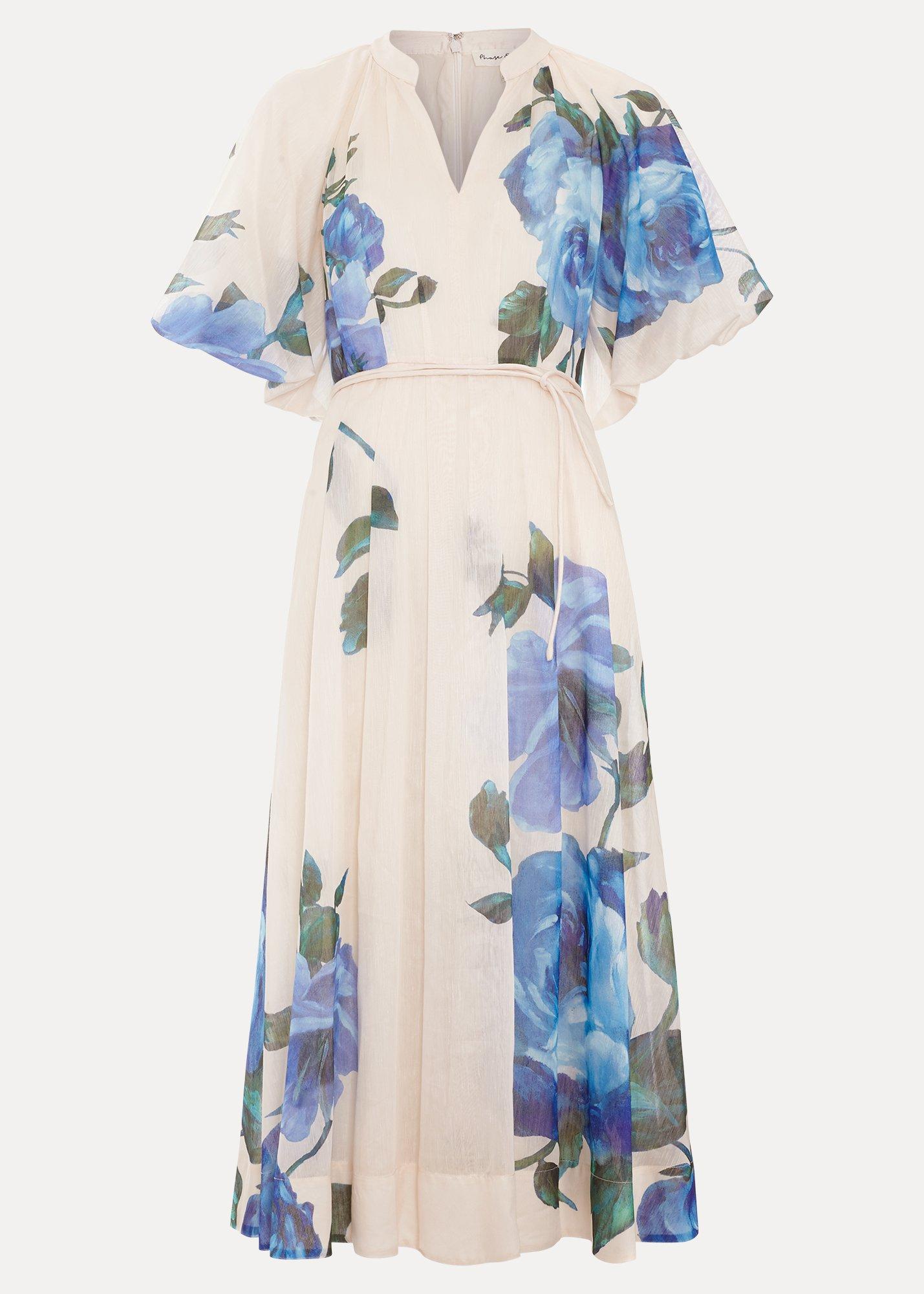 Petite Adeline Cream Floral Midi Dress